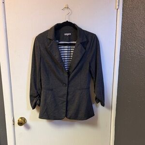 41 Hawthorn Charcoal Gray Single-Button Blazer
